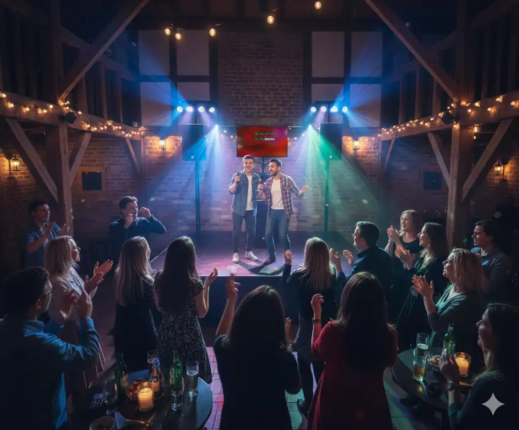 Professionelle Karaoke-Anlage von PVD Events im Einsatz bei einer Privatfeier in einer Eventlocation in OWL.