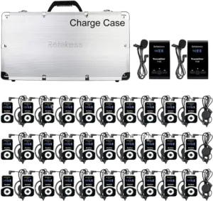 Wireless Reiseleitersystem und Tour Guide System im 32er Ladekoffer zur Miete bei PvD Events & Technik.