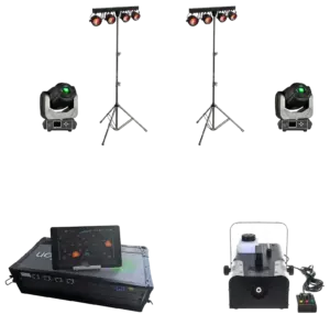 lihct set für partys mit moving heads mieten