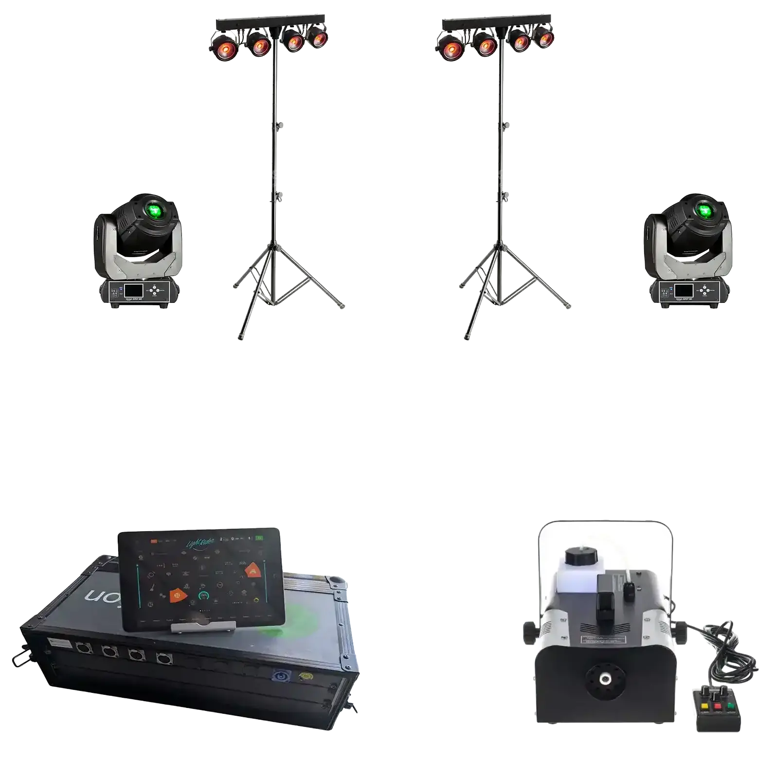 lihct set für partys mit moving heads mieten