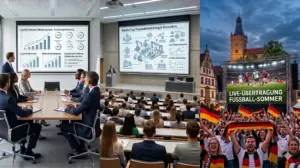 3-Säulen-Medientechnik für Diepholz: Business-Konferenz, Fachschulung und Public Viewing vor dem Schloss Diepholz.