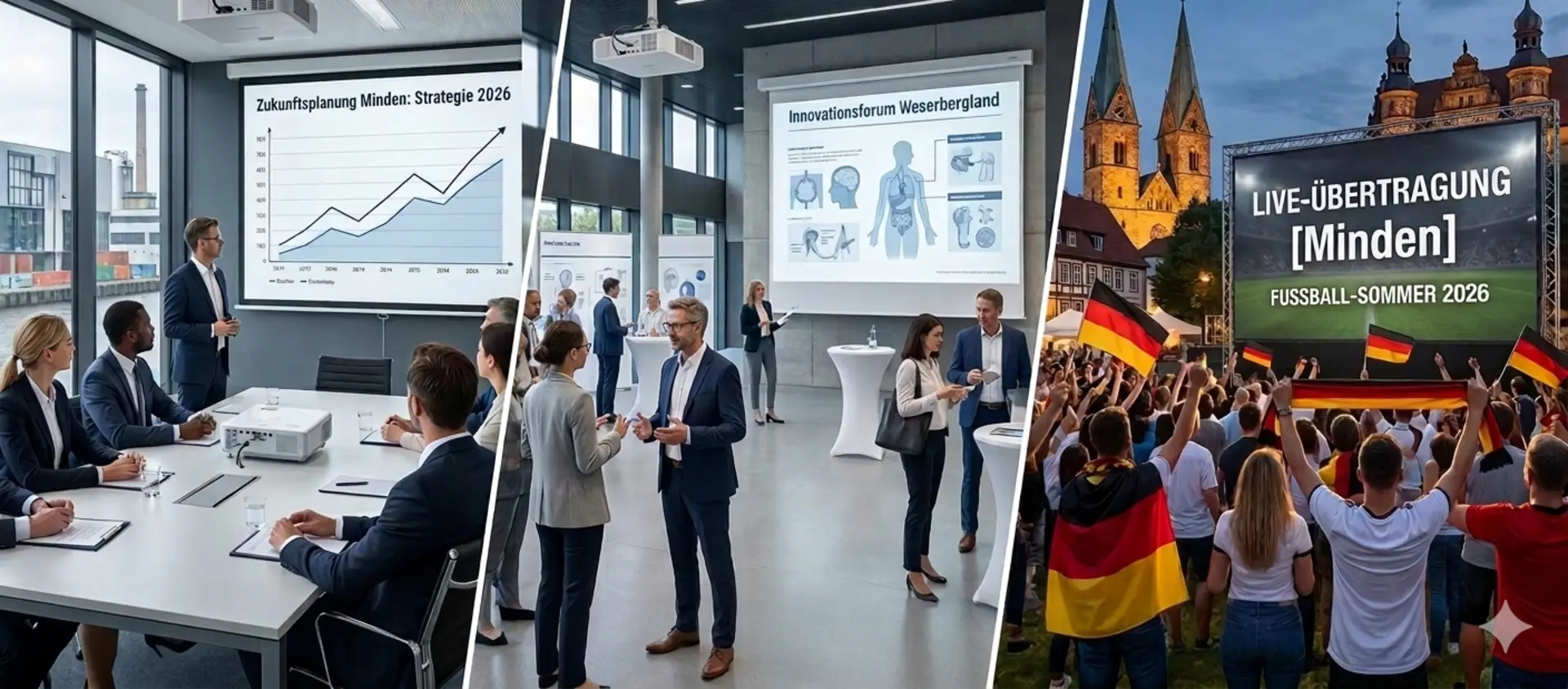 Professionelle Beamer und Leinwände mieten in NRW für Business-Events, Universitäts-Symposien und Public Viewing in ganz Nordrhein-Westfalen.