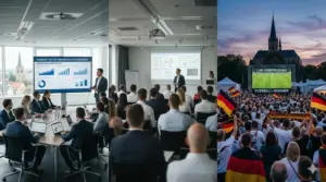 Triptychon Medientechnik Rödinghausen: Professionelle Projektionen für Firmen-Events, Seminare und Public Viewing am Wiehengebirge.