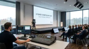 Professionelle mobile 4K-Videoregie und Kameras für ein Hybrid-Event in Herford von PvD.