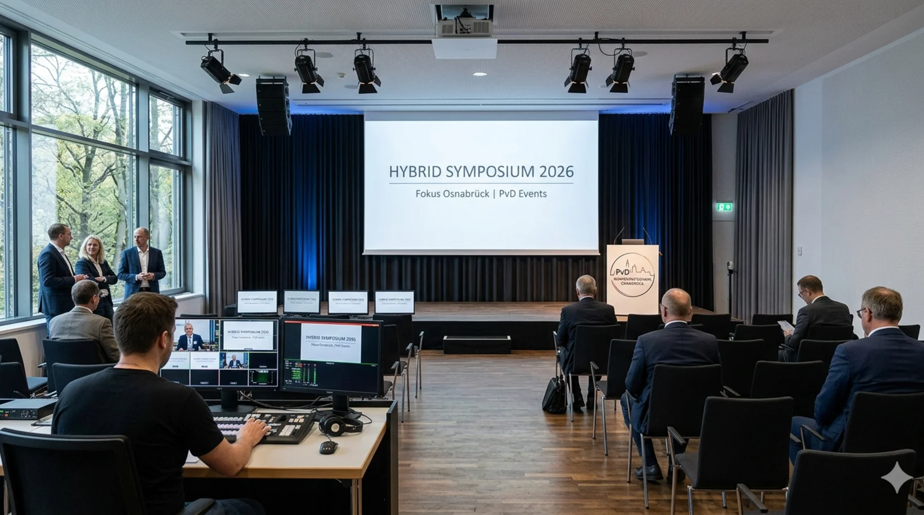 Professionelle mobile 4K-Videoregie und Kameras für ein Hybrid-Event in Osnabrück von PvD.