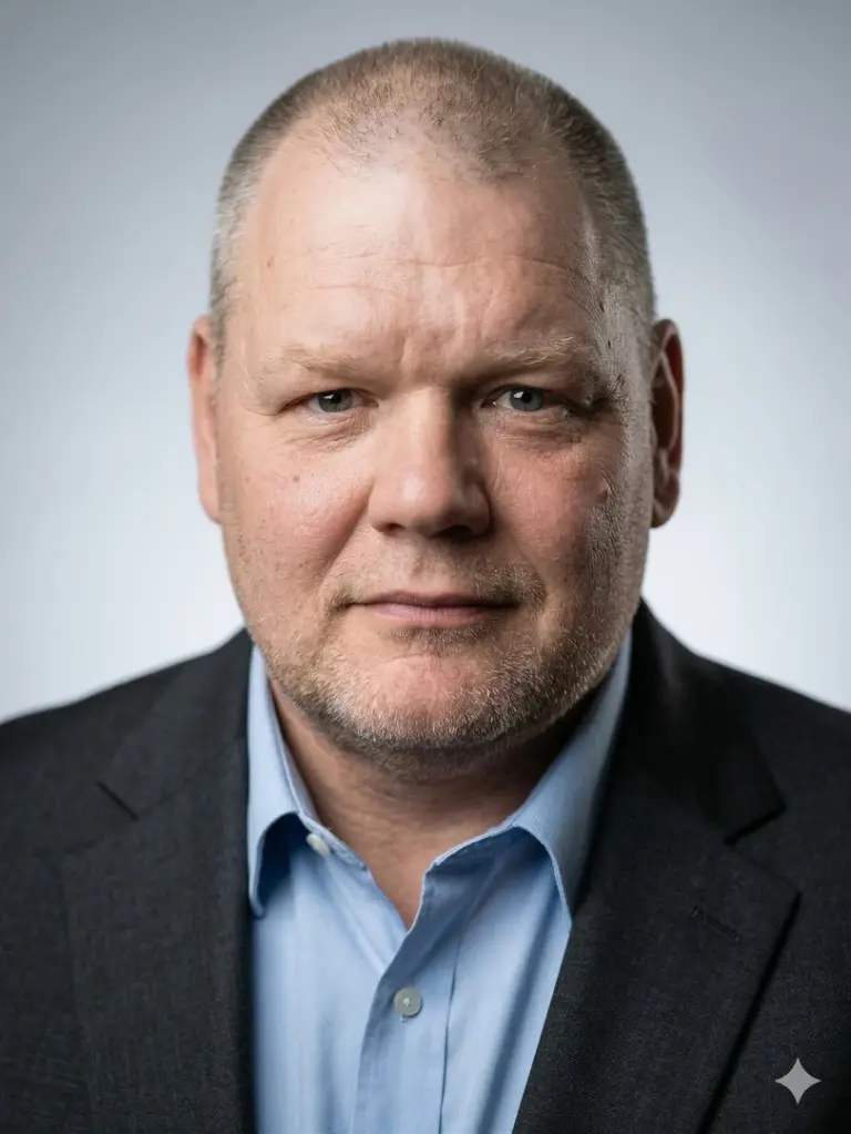 Uwe Kasner, Inhaber von PvD - Events & Technik, an der Tontechnik-Konsole während einer professionellen Veranstaltungsbetreuung.
